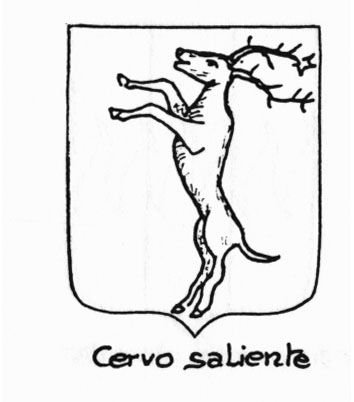 Bild des heraldischen Begriffs: Cervo saliente